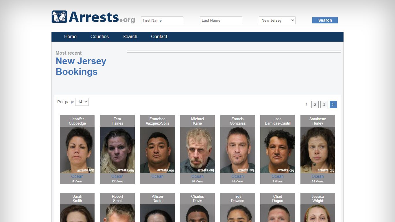 New Jersey Arrests and Inmate Search